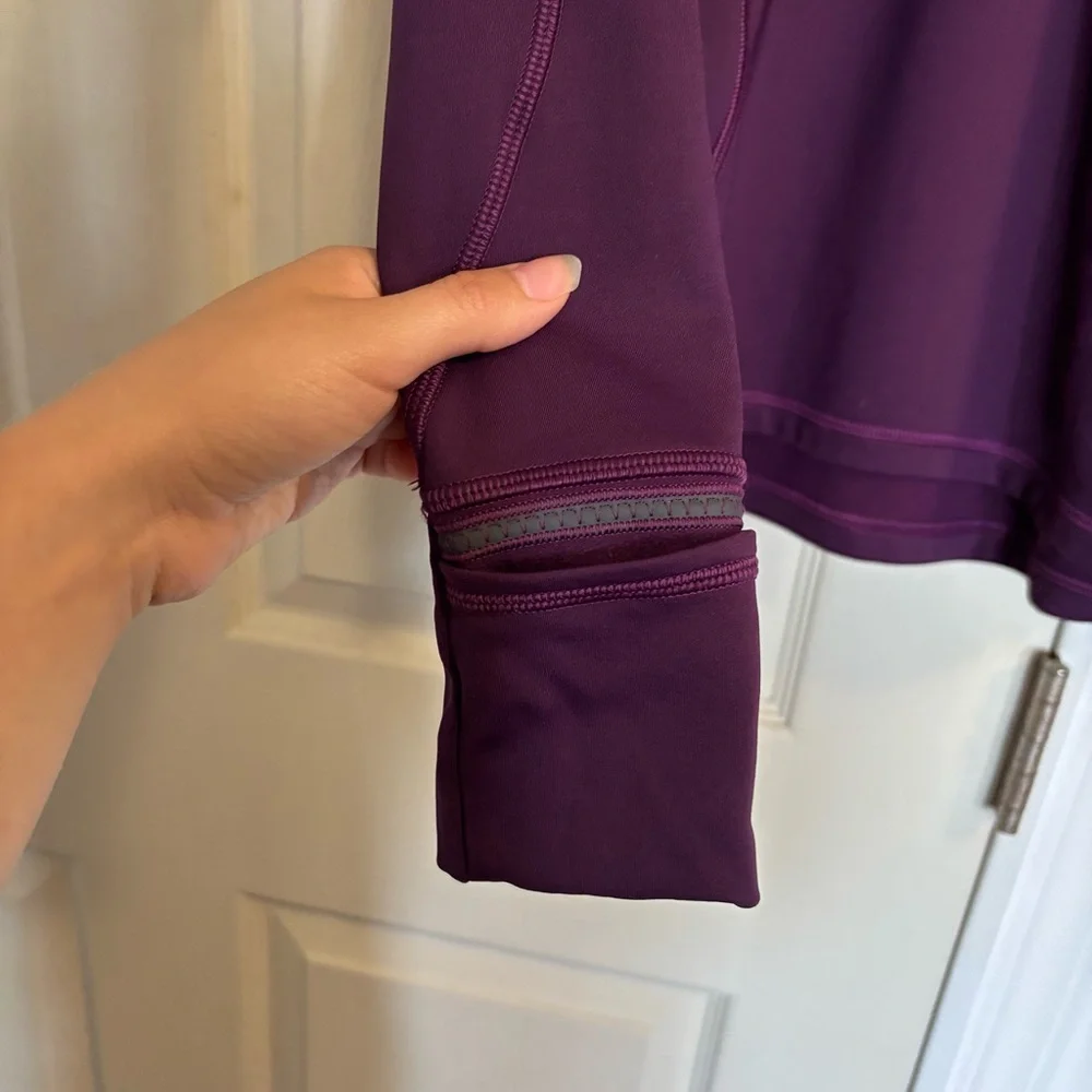 Lululemon First Mile 1/2 Half Zip Darkest Magenta Pullover sweater top